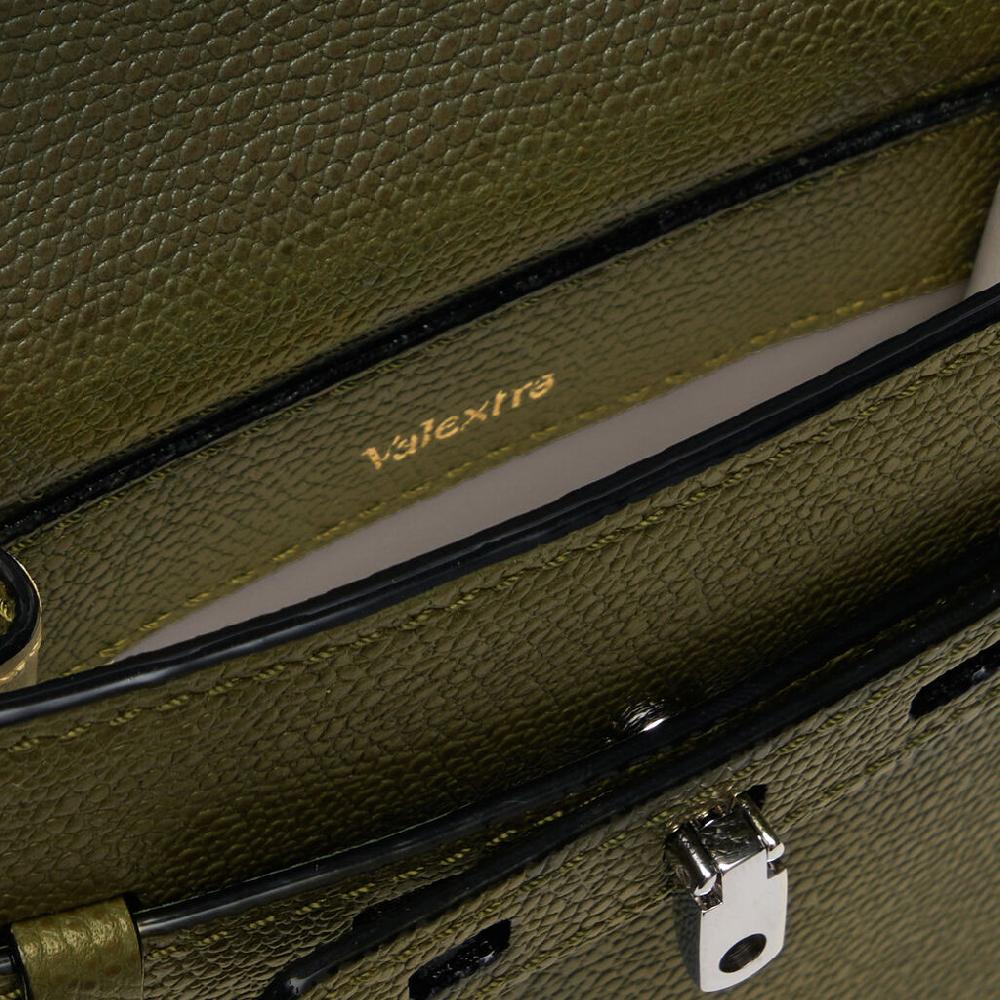 Valextra Borsa piccola da Donna in Pelle Verde Militare | Valextra Brera Esporta salva