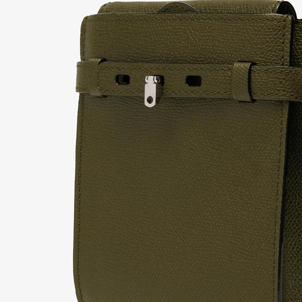 Valextra Borsa piccola da Donna in Pelle Verde Militare | Valextra Brera Esporta salva