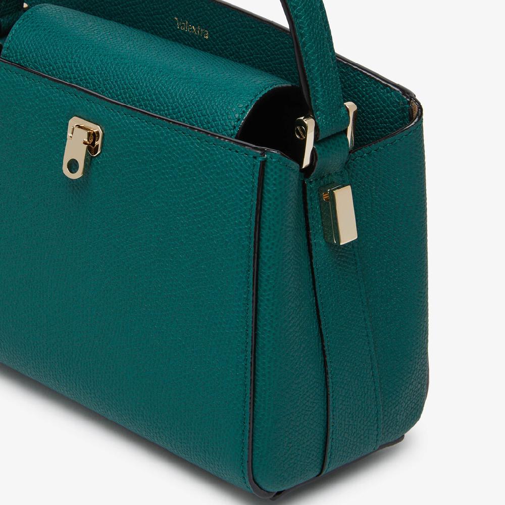 Valextra Borsa a tracolla Brera Micro | Pelle di vitello Millepunte | Verde Bosco | Valextra In vendita