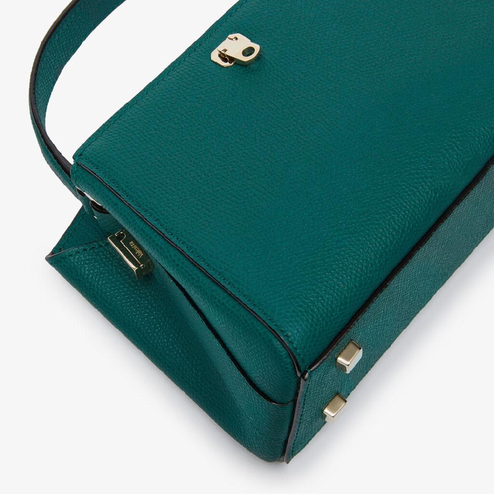 Valextra Borsa a tracolla Brera Micro | Pelle di vitello Millepunte | Verde Bosco | Valextra In vendita