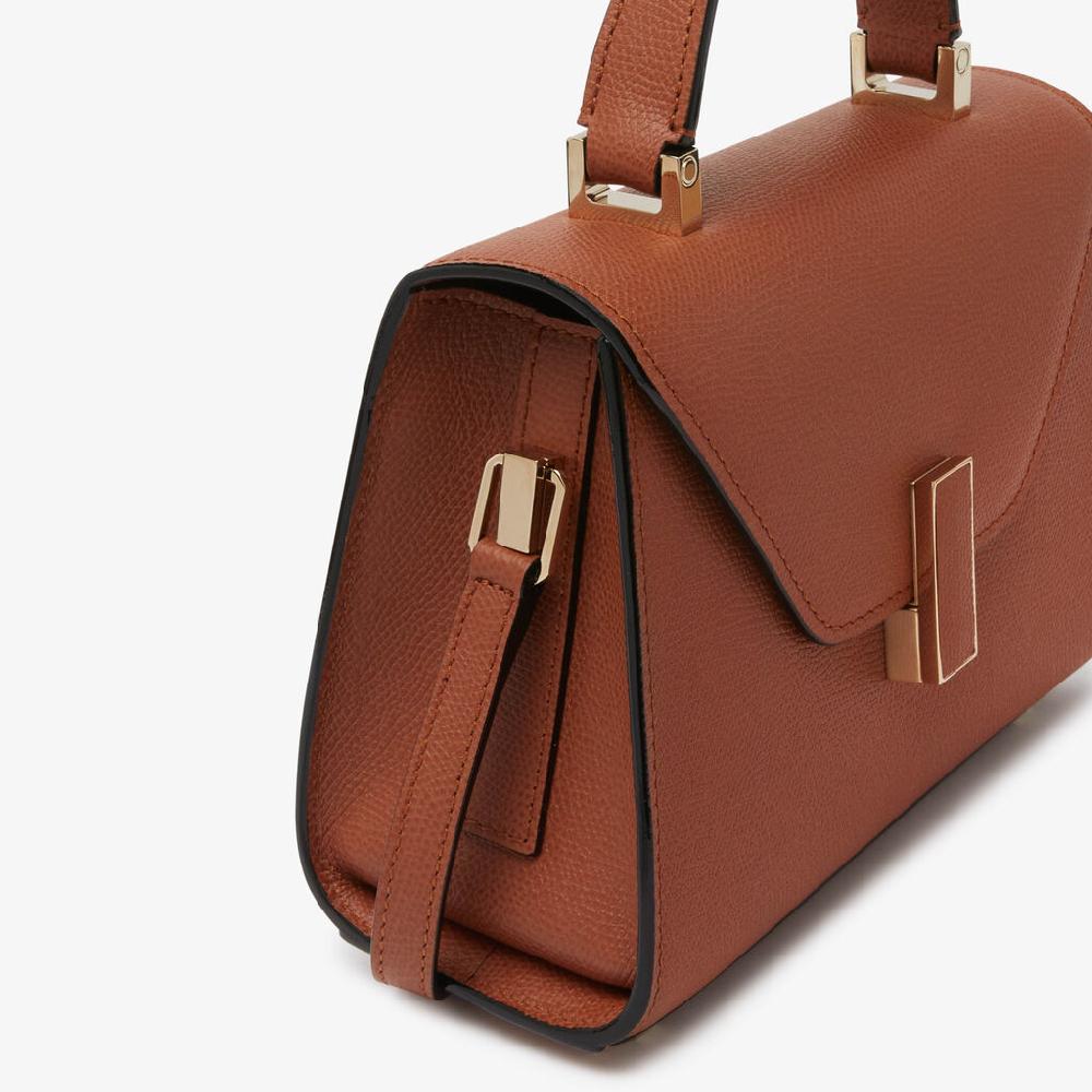 Valextra Borsa a tracolla da Donna in Pelle Marrone | Valextra Iside Soddisfazione Garantita