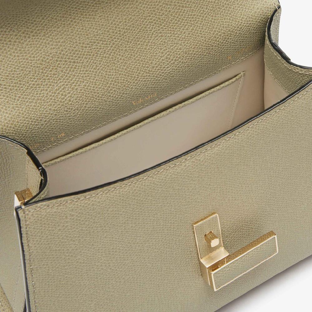 Valextra Borsetta a mano da Donna in Pelle Verde tundra | Valextra Iside Qualità Garantita