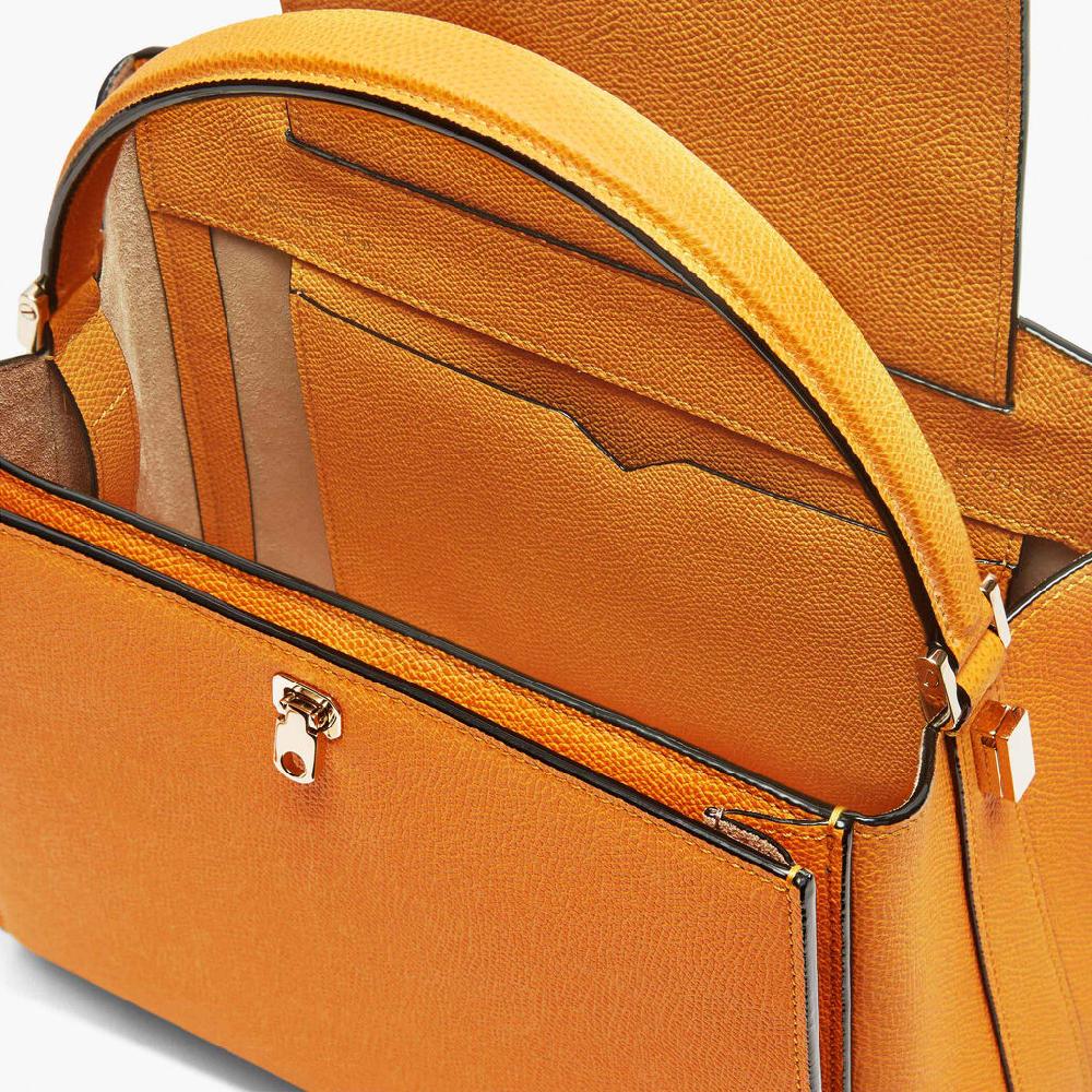 Valextra Borsa a mano elegante in Pelle Gialla | Valextra Brera Negozi Online