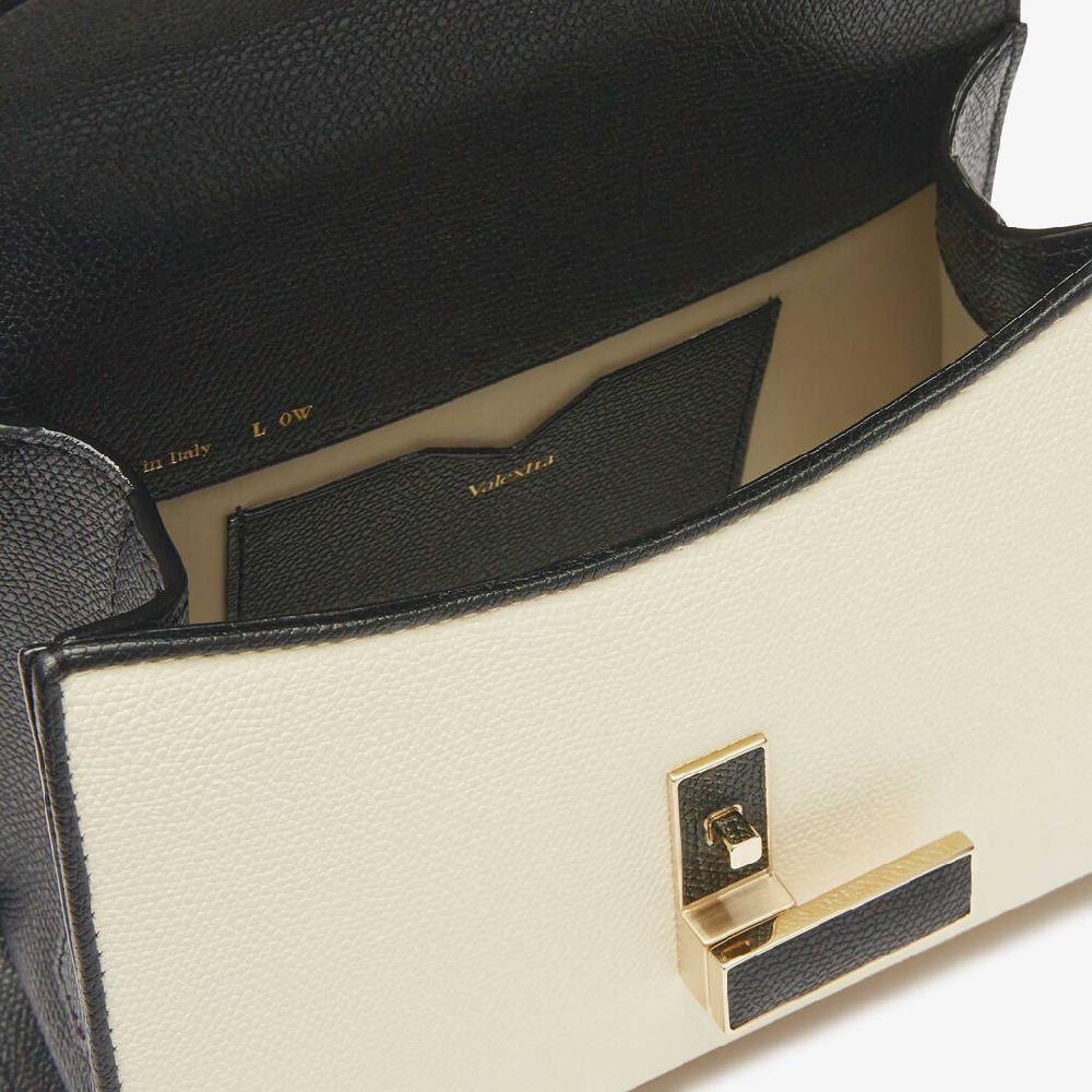 Valextra Borsa a tracolla da Donna in Pelle Bianca e Nera | Valextra Iside Acquista Ora