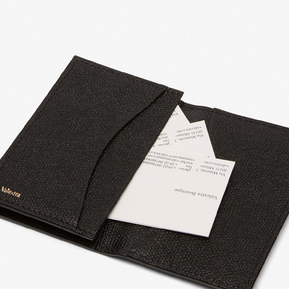 Valextra Porta carte di credito Onda versatile in Pelle Nera | Valextra Prezzo Ridotto