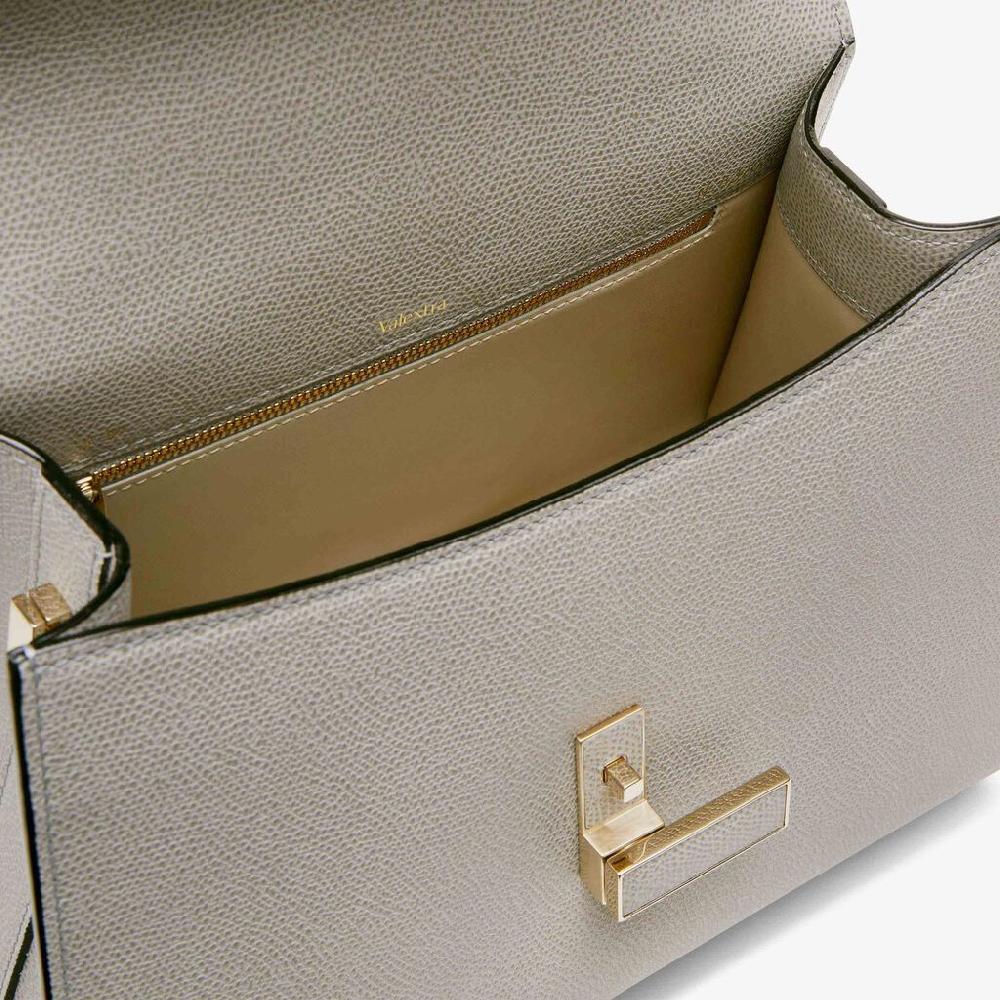 Valextra Valextra Iside: Borsa a mano Media in Pelle Grigia Online