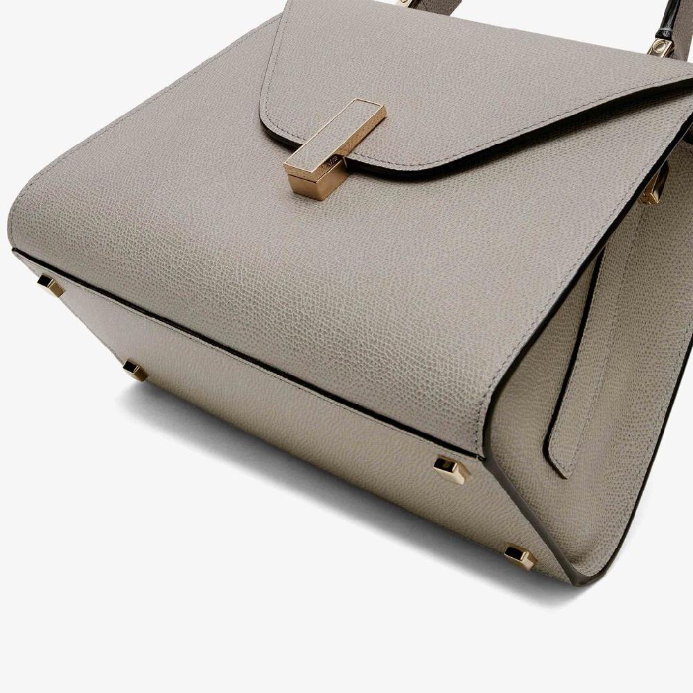 Valextra Valextra Iside: Borsa a mano Media in Pelle Grigia Online