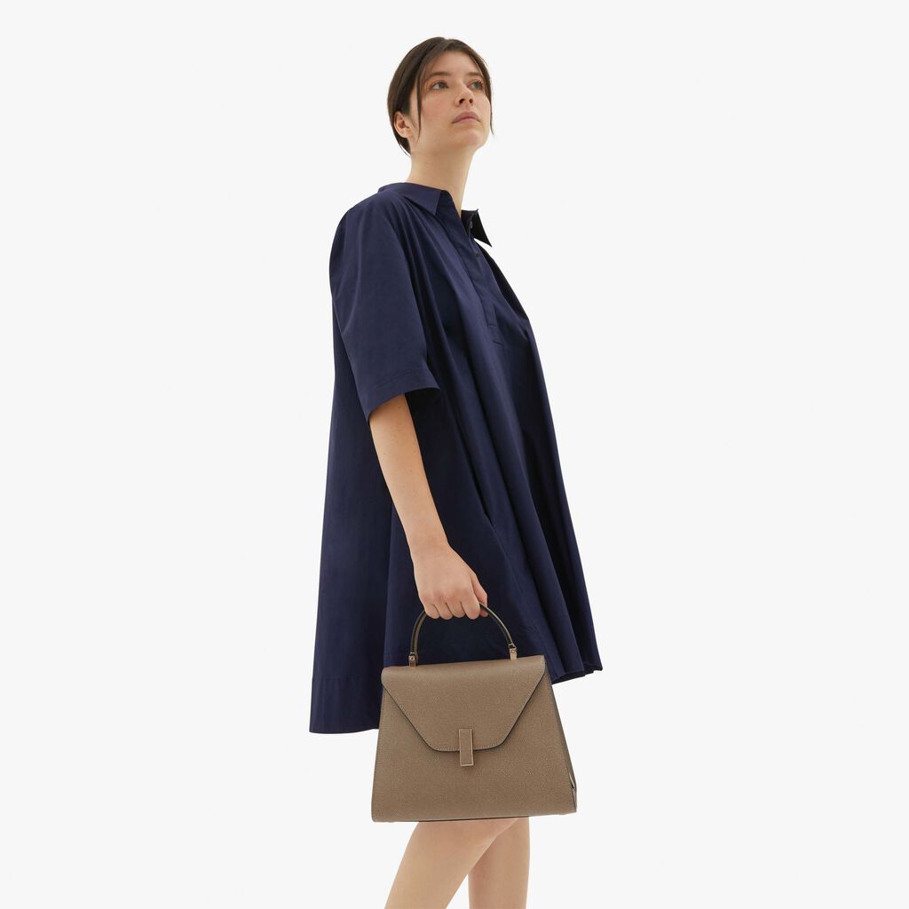 Valextra Borsa a mano Media in Pelle Tortora | Valextra Iside Outlet
