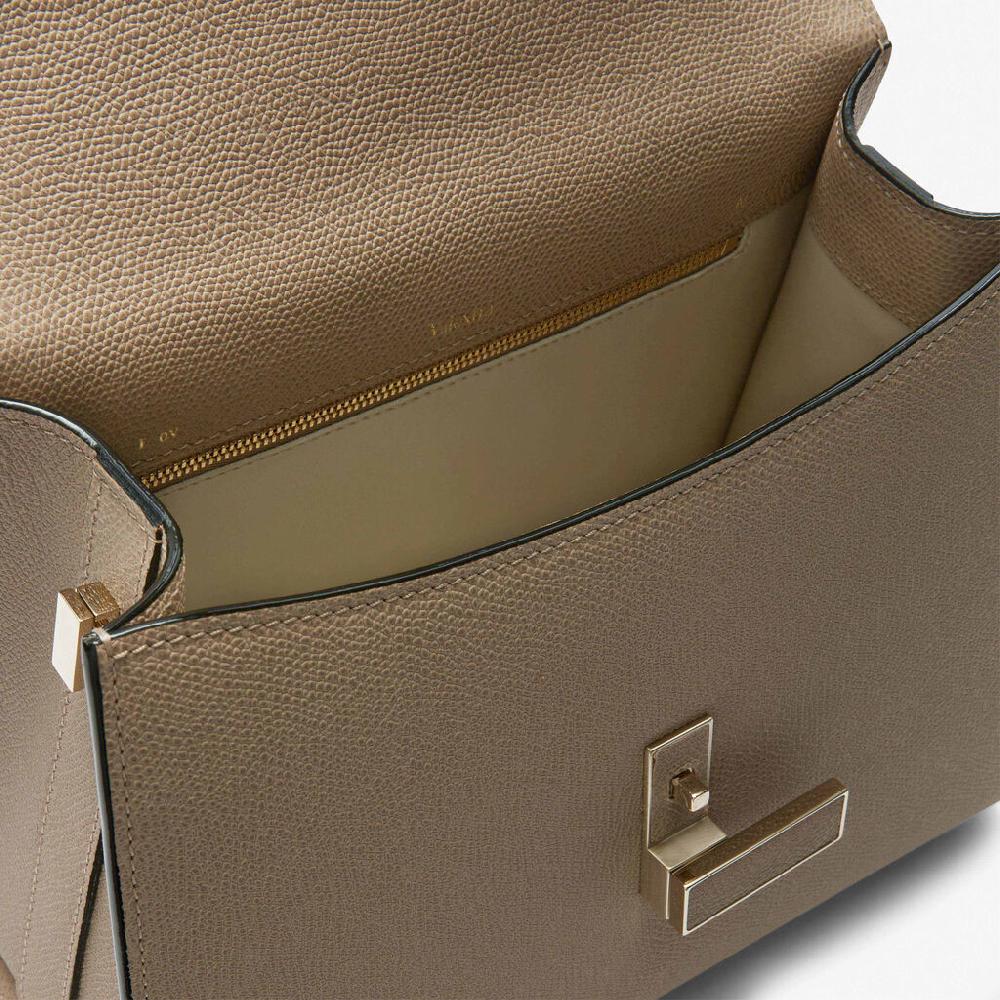 Valextra Borsa a mano Media in Pelle Tortora | Valextra Iside Outlet