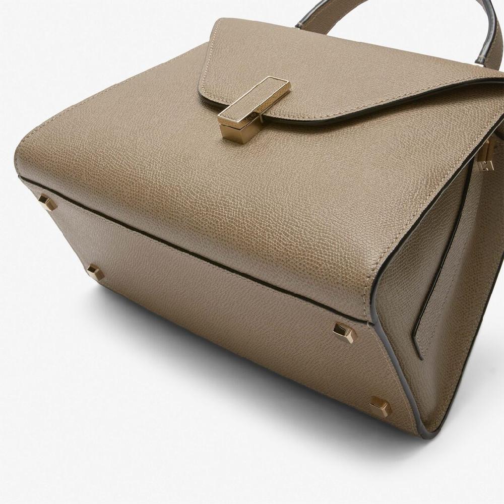 Valextra Borsa a mano Media in Pelle Tortora | Valextra Iside Outlet