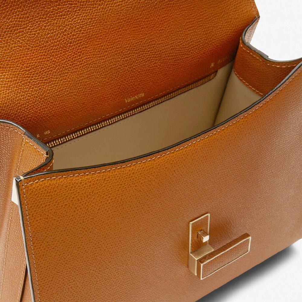 Valextra Borsa a mano Media in Pelle Marrone con manico | Valextra Iside Saldi