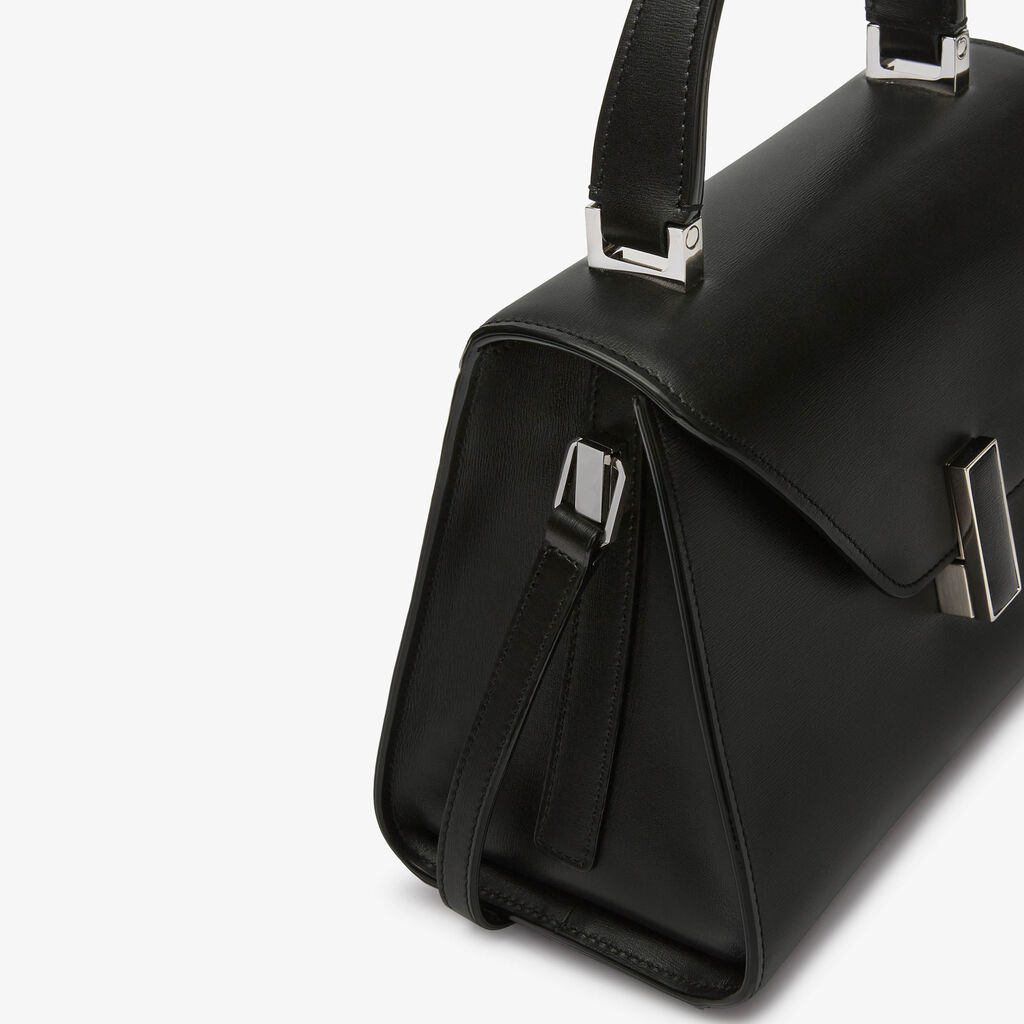 Valextra Borsa a mano da Donna in Pelle palmellata Nera | Valextra Iside Saldi Di Fabbrica