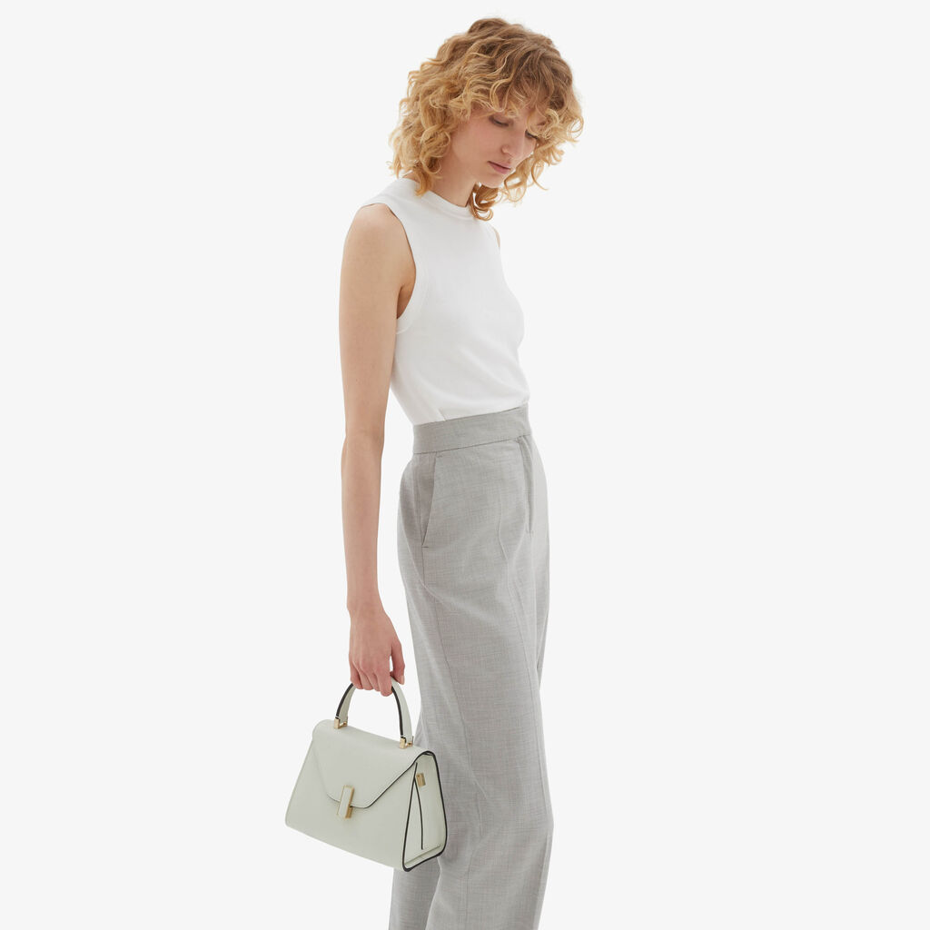 Valextra Borsa a mano Mini in Pelle Bianco Ottico | Valextra Iside Flash Sale