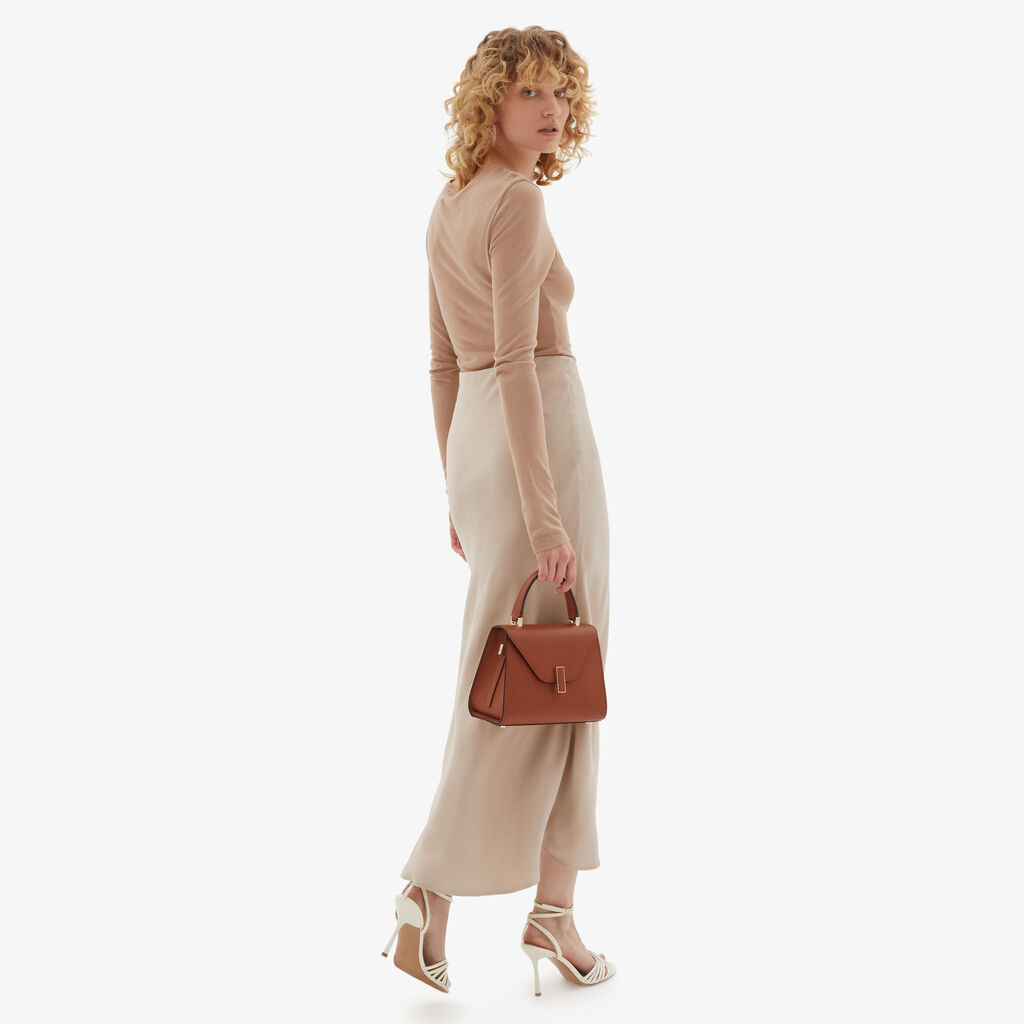 Valextra Borsa a mano da Donna Mini in Pelle Marrone | Valextra Iside Offerta esclusiva