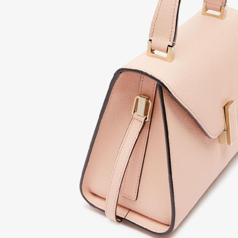 Valextra Borsa a Mano Iside Mini | Pelle di vitello Millepunte | Rosa Bonne Mine | Valextra Vendite stagionali