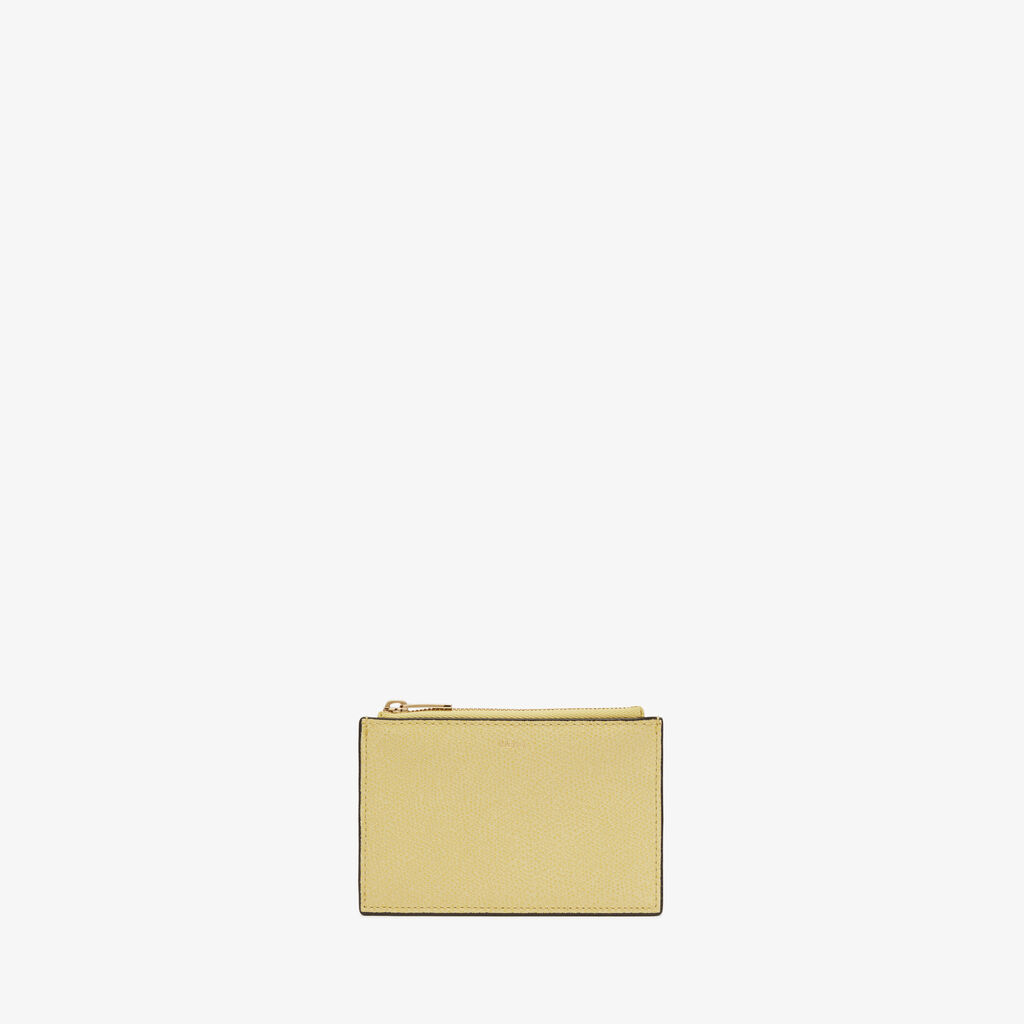 Valextra Porta carte da Donna in Pelle Gialla e Grigia di Lusso | Valextra Cyber Monday