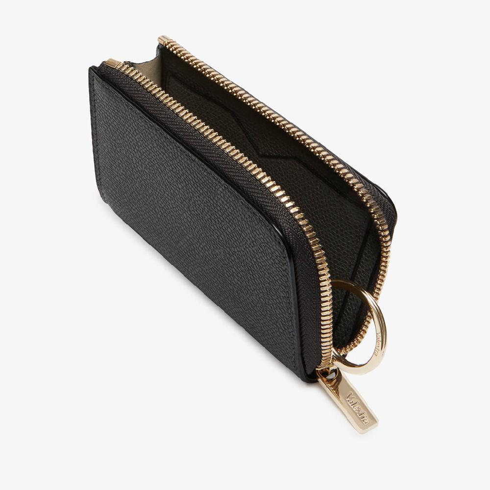 Valextra Portachiavi in Pelle Grigia | Valextra Zip Around Offerta per la Festa della Mamma