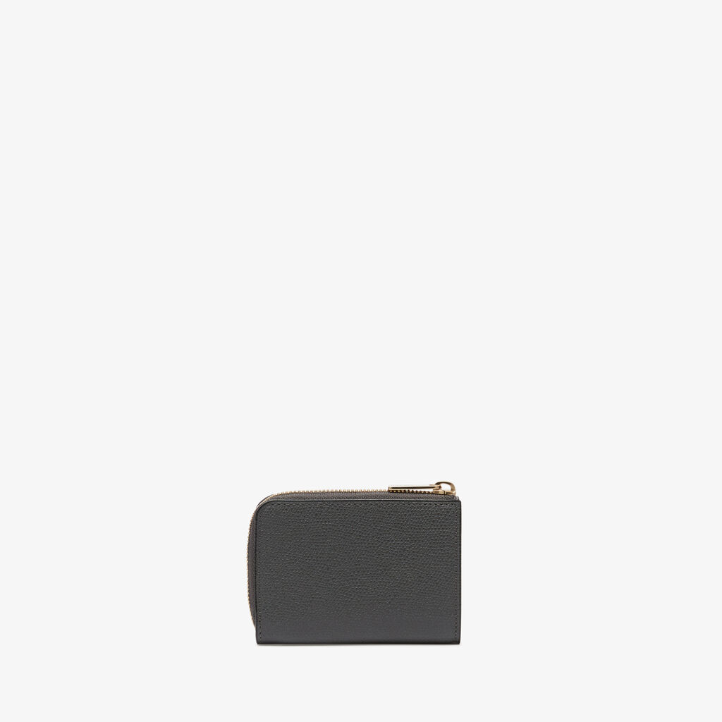 Valextra Portachiavi in Pelle Grigia | Valextra Zip Around Offerta per la Festa della Mamma