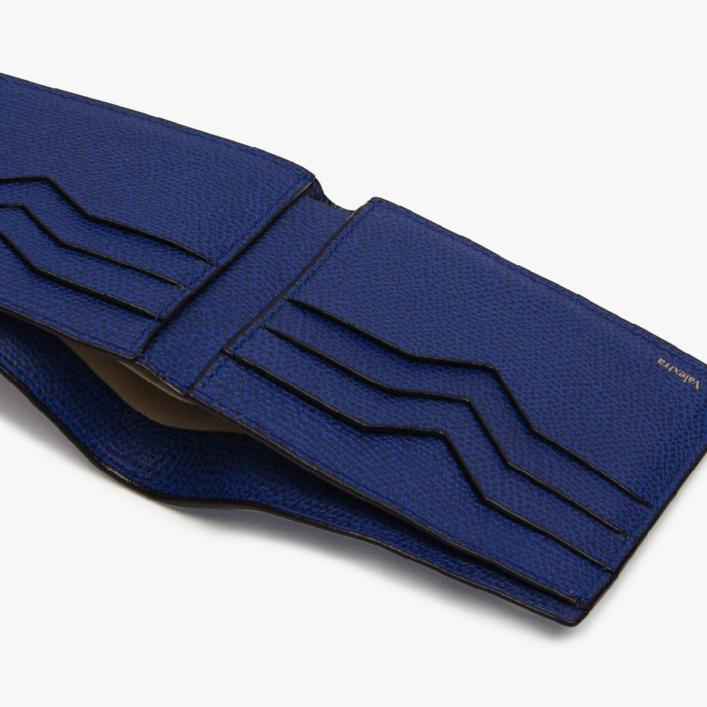 Valextra Portafoglio piccolo con portacarte in Pelle Blu | Valextra Smaltimento dello stoccaggio