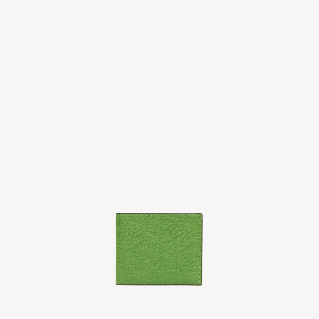 Valextra Portafoglio bifold piccolo in Pelle Verde | Valextra Vendita calda