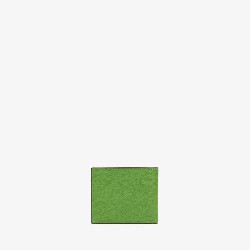 Valextra Portafoglio bifold piccolo in Pelle Verde | Valextra Vendita calda
