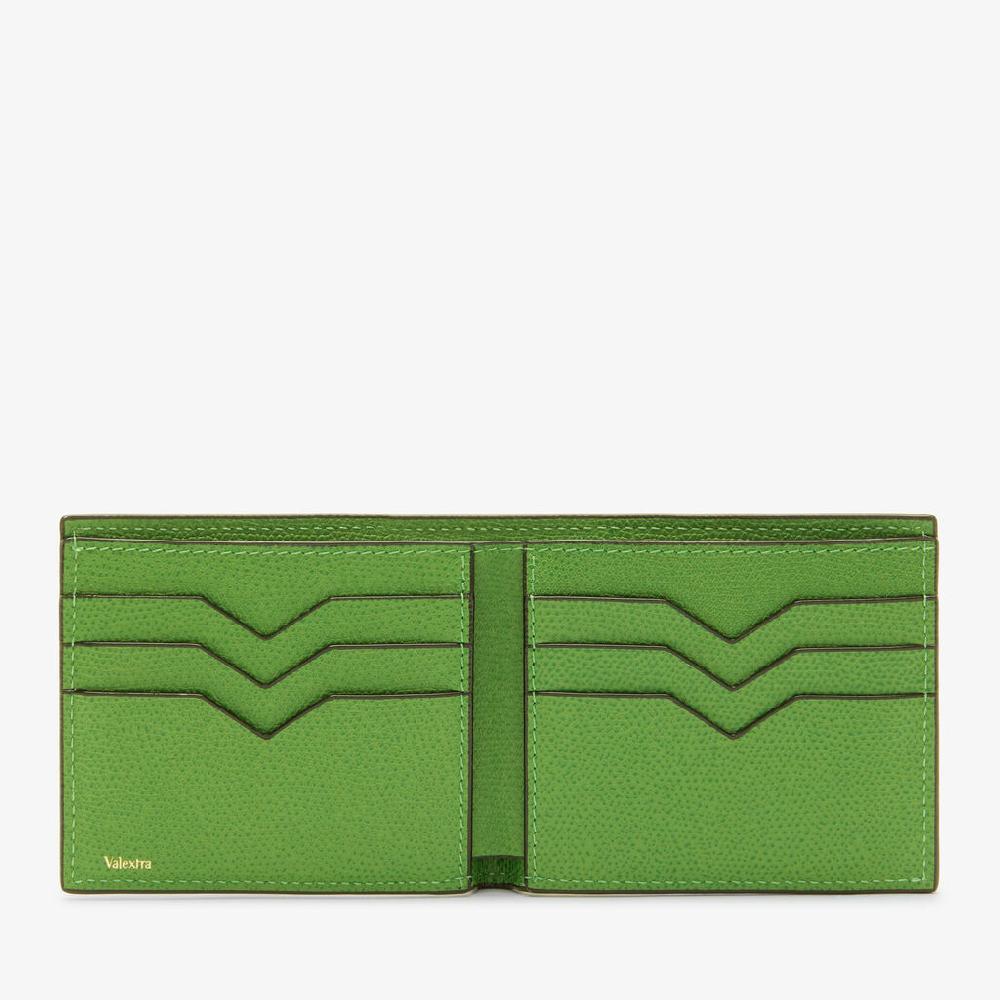 Valextra Portafoglio bifold piccolo in Pelle Verde | Valextra Vendita calda