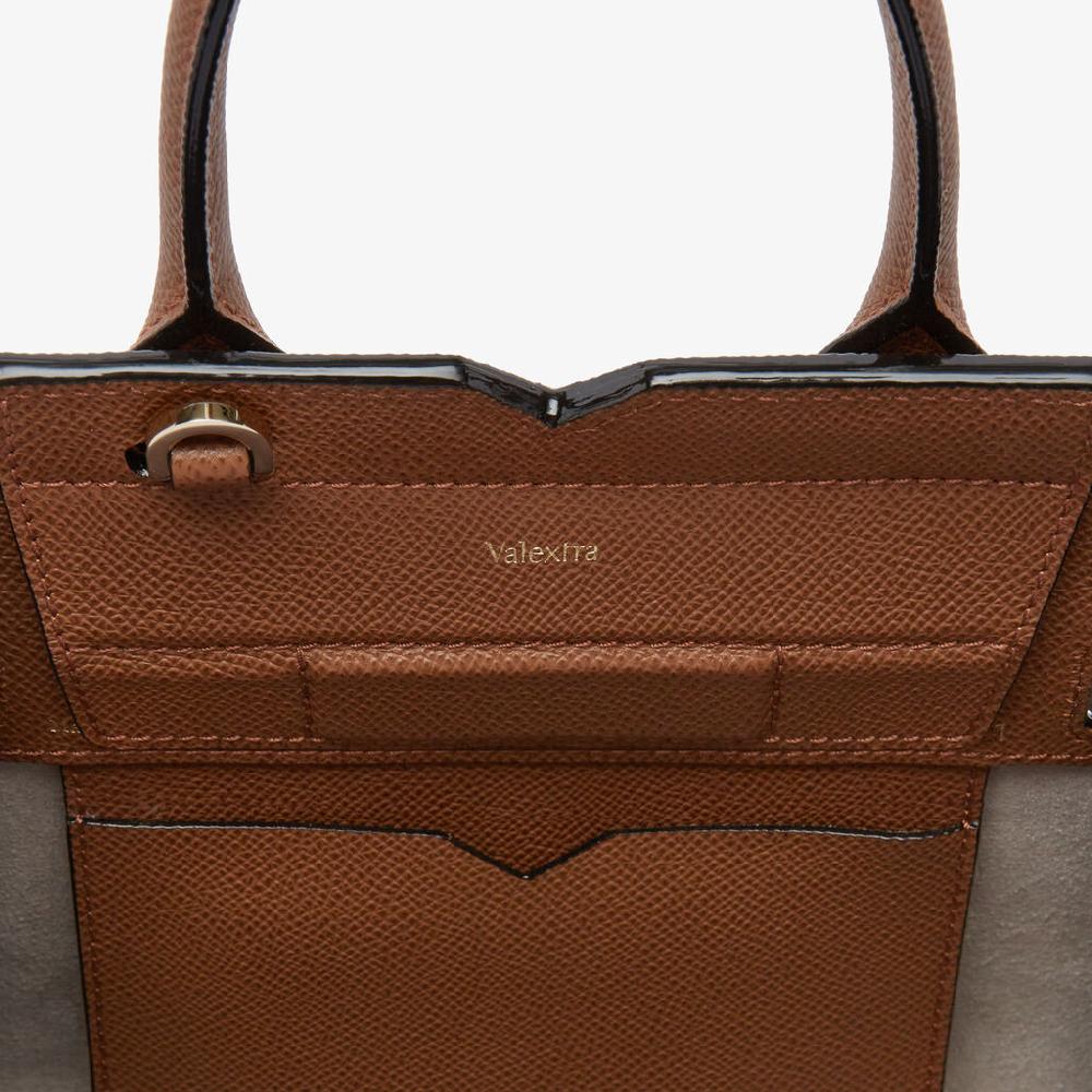 Valextra Borsa a Tracolla Milano Micro | Pelle di vitello Millepunte Soft | Marrone Cioccolato | Valextra Offerta migliore
