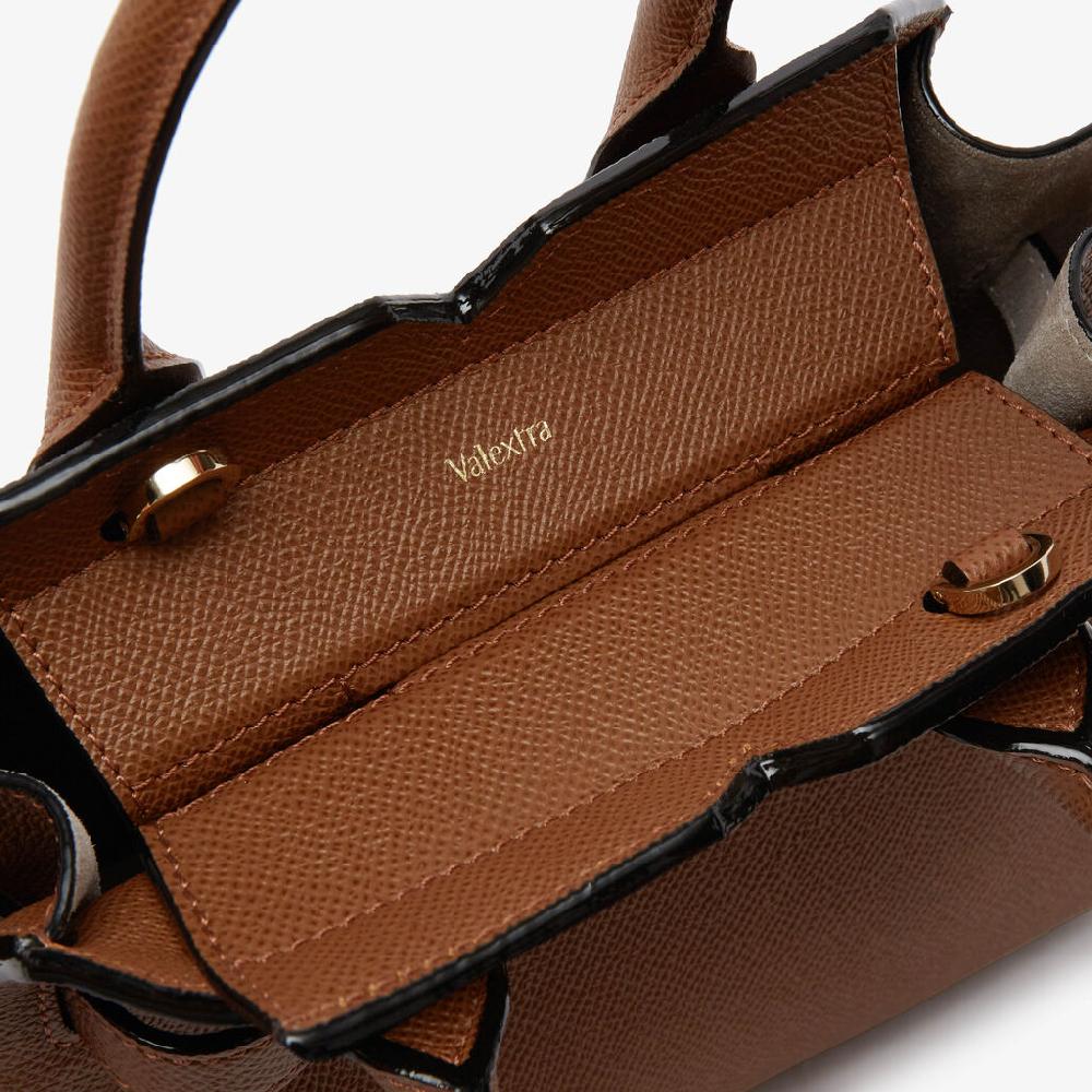 Valextra Borsa a Tracolla Milano Micro | Pelle di vitello Millepunte Soft | Marrone Cioccolato | Valextra Offerta migliore