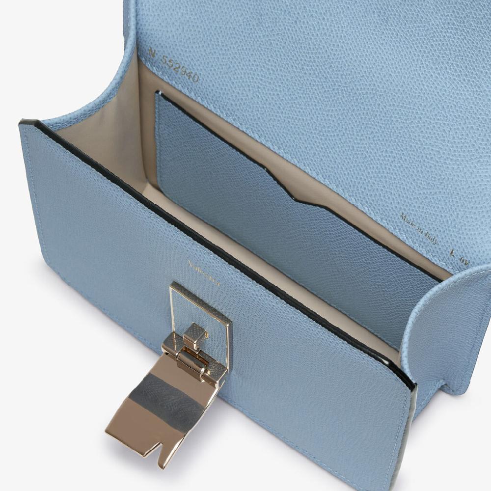 Valextra Borsa a tracolla da Donna in Pelle Azzurra | Valextra Latest fashion