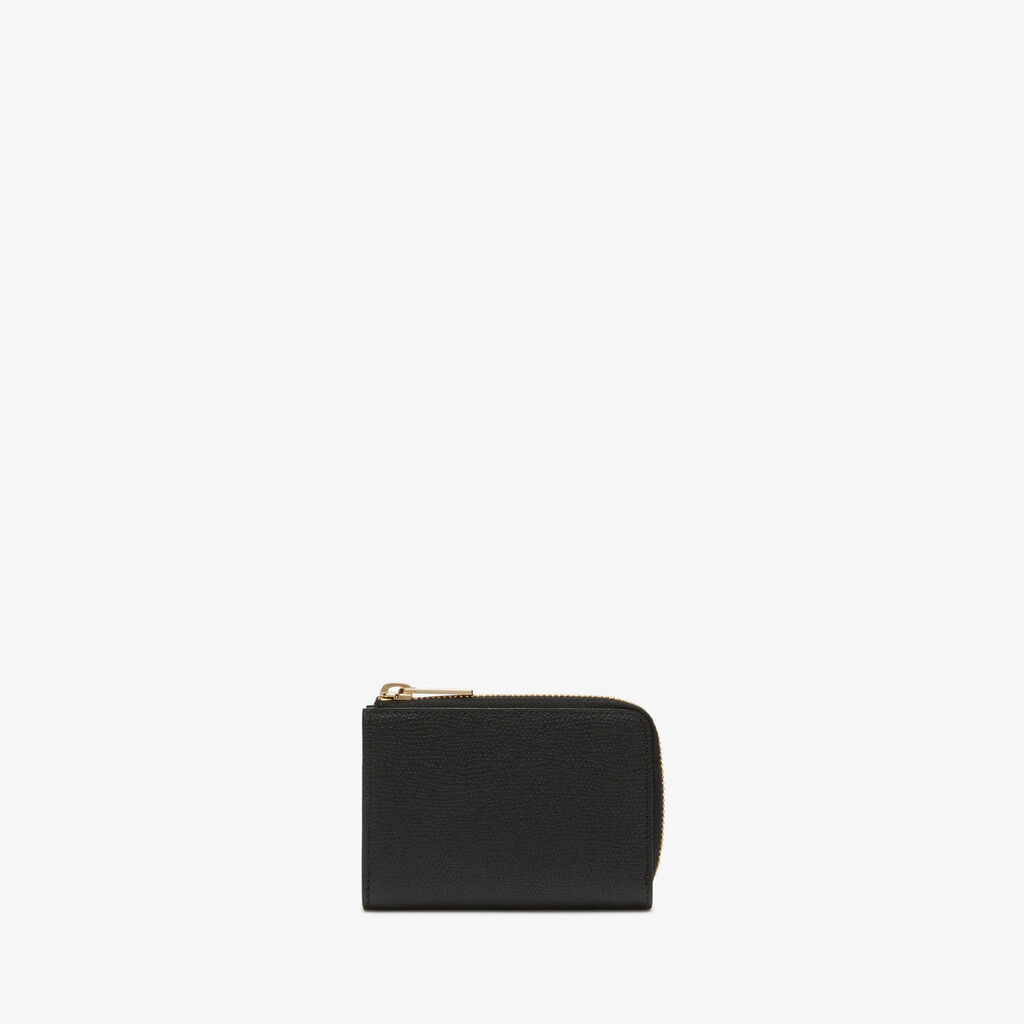 Valextra Portachiavi in Pelle Nera | Valextra Zip Around Offerta temporanea