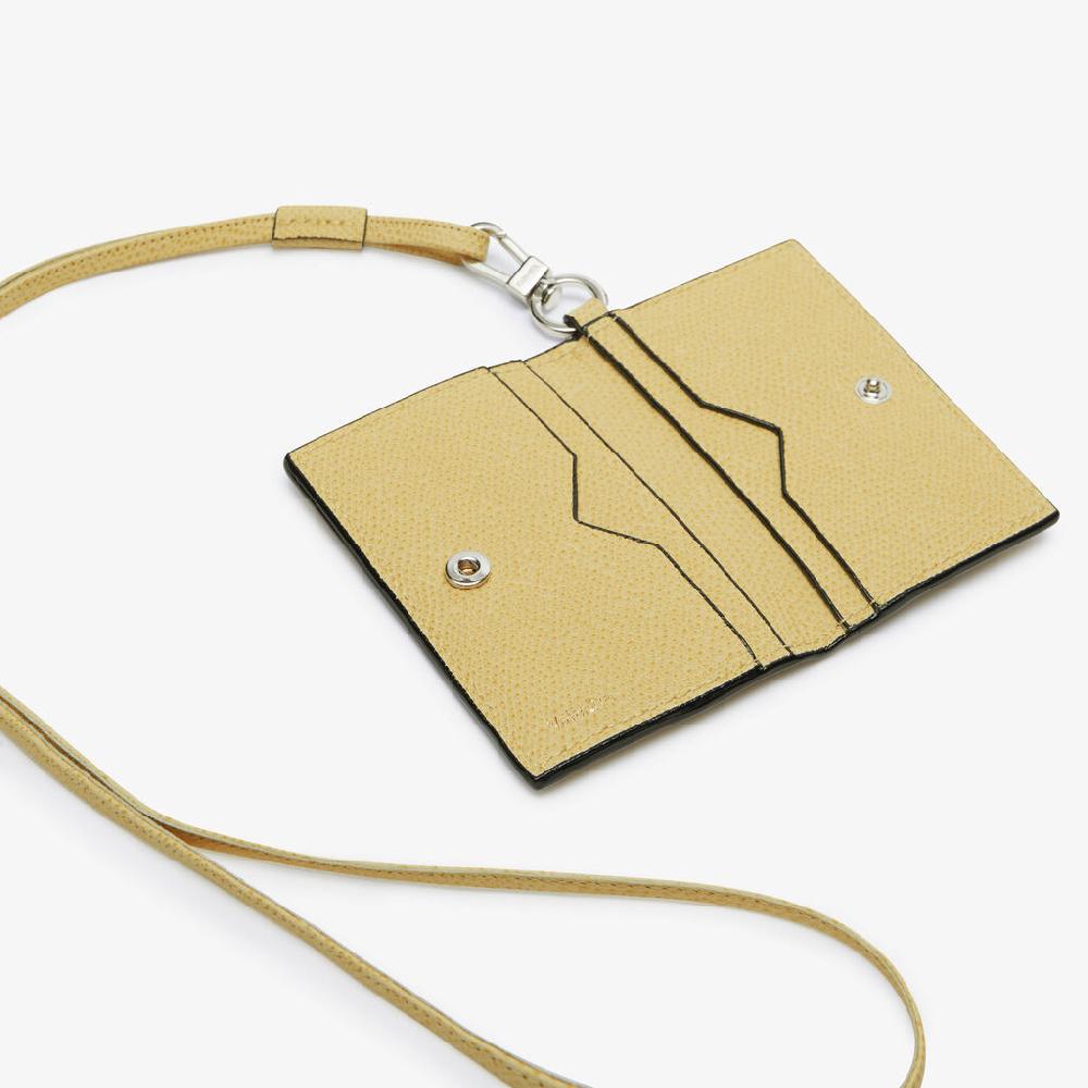 Valextra Porta carte da Donna con laccio di Lusso in Pelle Gialla | Valextra Lightning offer