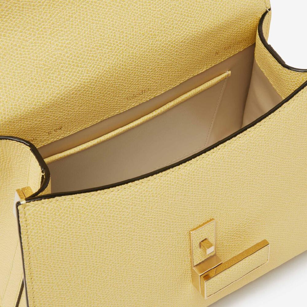 Valextra Borsa a mano Donna Mini in Pelle rigida Gialla | Valextra Iside Offerte stagionali