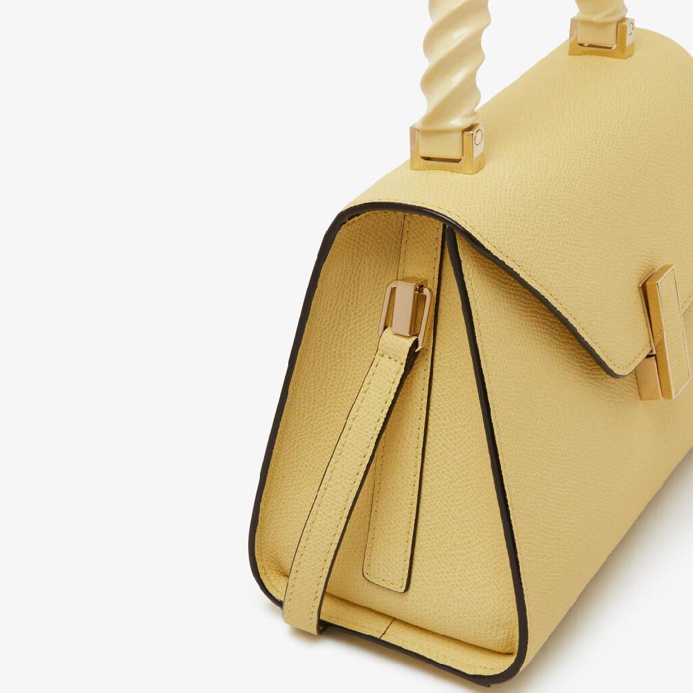 Valextra Borsa a mano Donna Mini in Pelle rigida Gialla | Valextra Iside Offerte stagionali