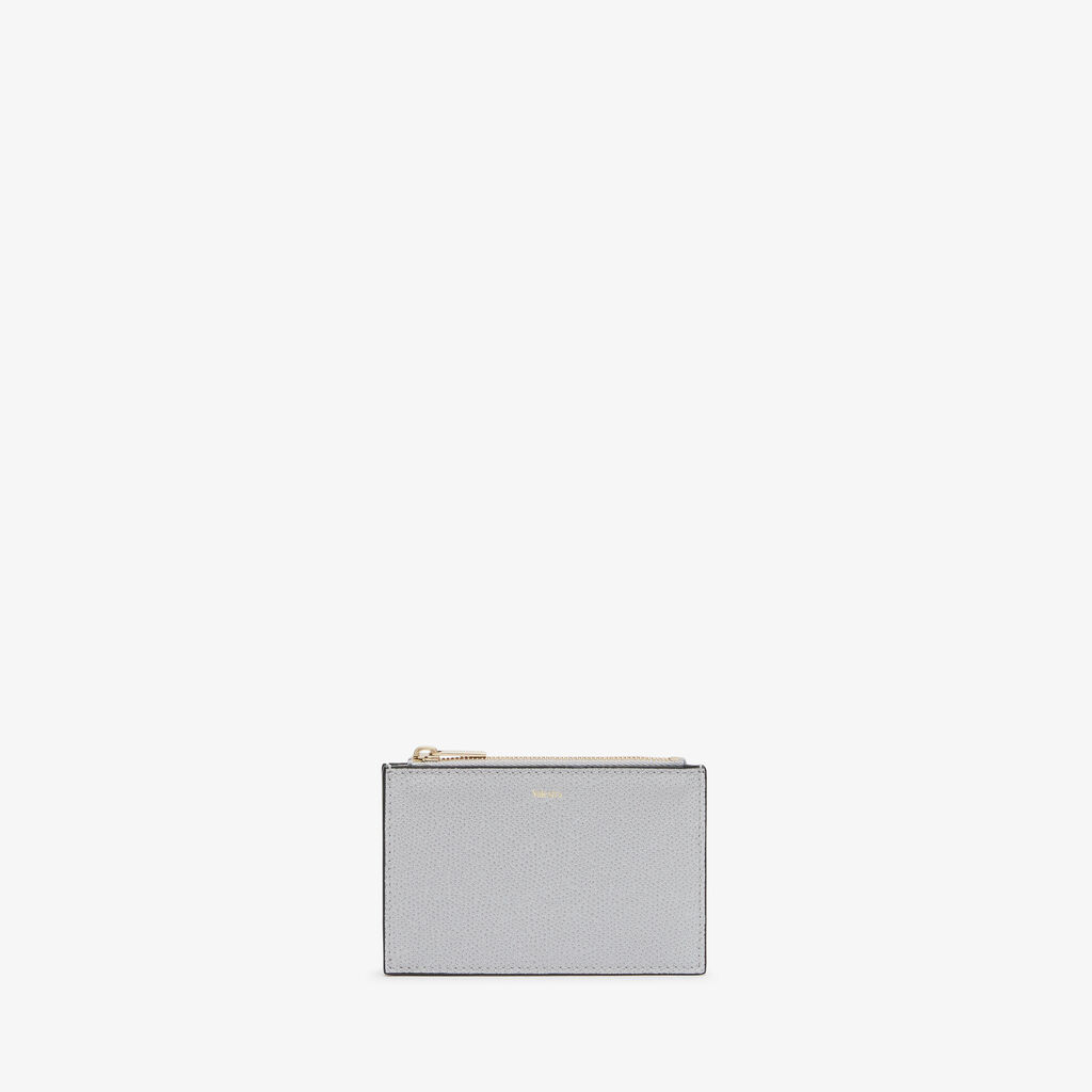 Valextra Portamonete da Donna di Lusso in Pelle Grigia Sasso | Valextra Liquidazione