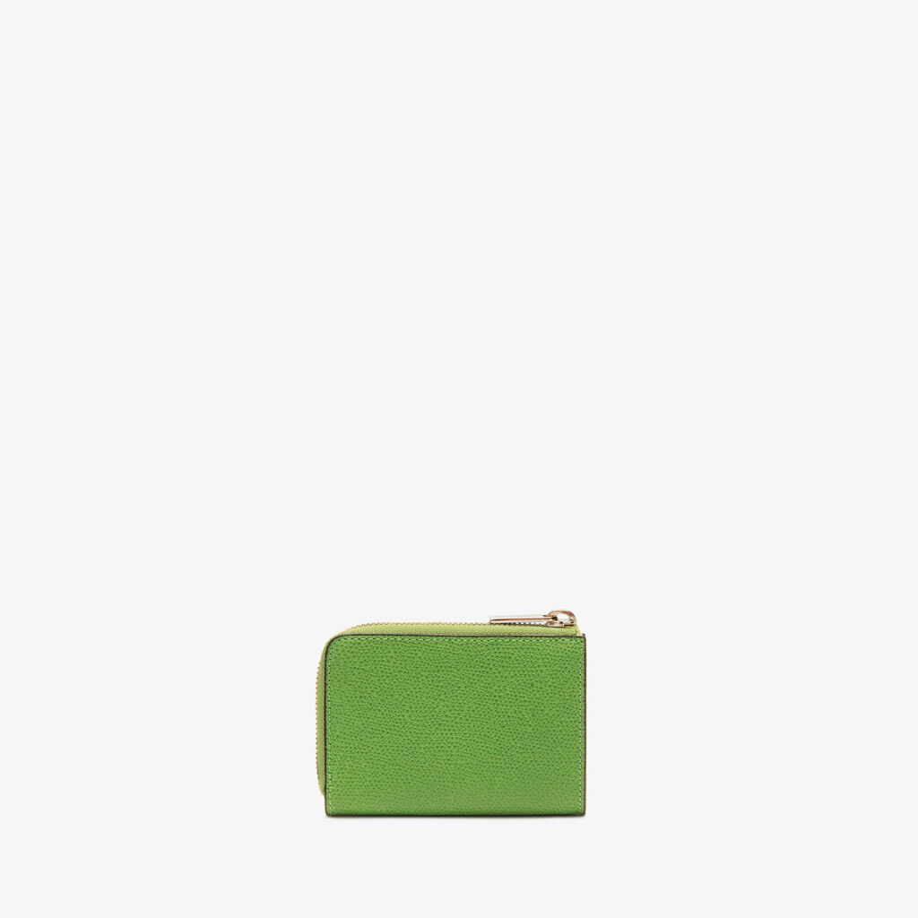 Valextra Portachiavi da Donna in Pelle Verde | Valextra Zip Around Super Saving Price