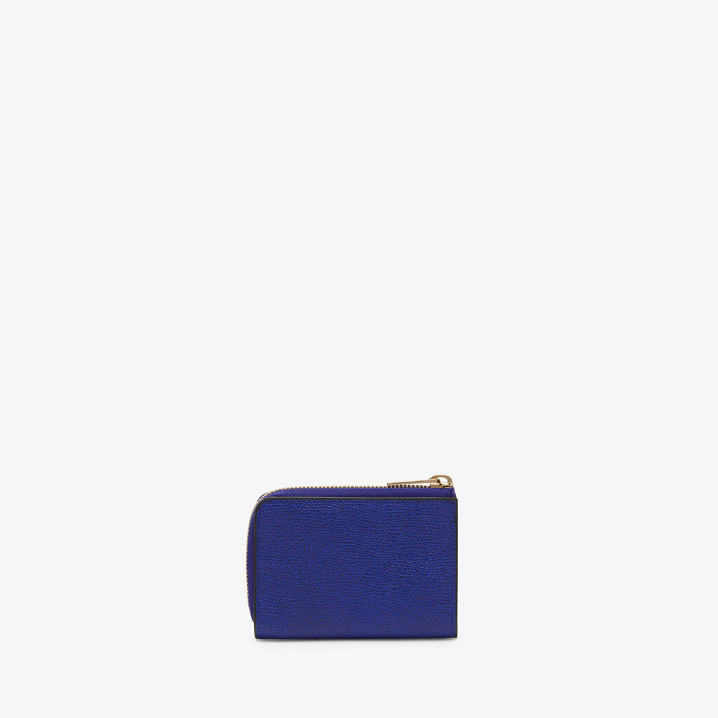 Valextra Portachiavi da Donna in Pelle Blu | Valextra Zip Around Offerta settimanale