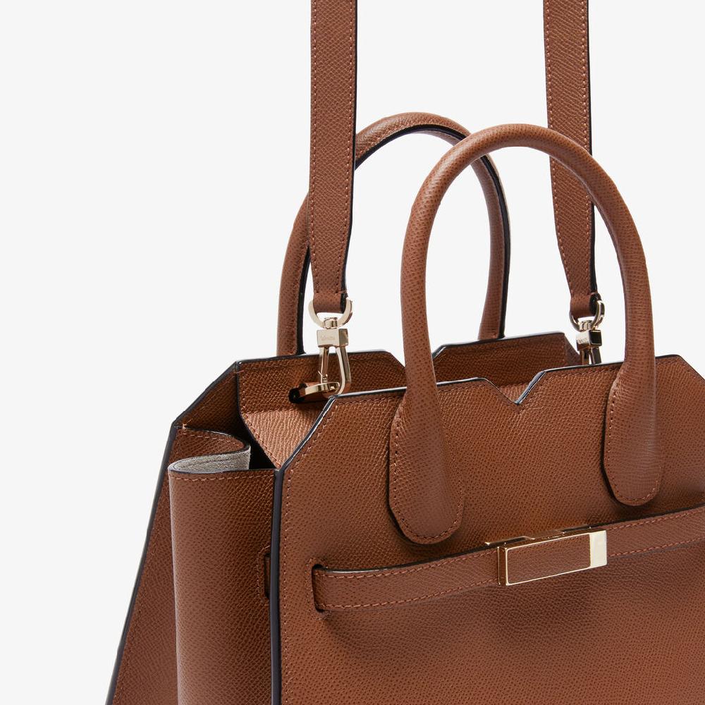 Valextra Borsa a due manici da Donna di Lusso in Pelle Marrone | Valextra Ultimi tre giorni