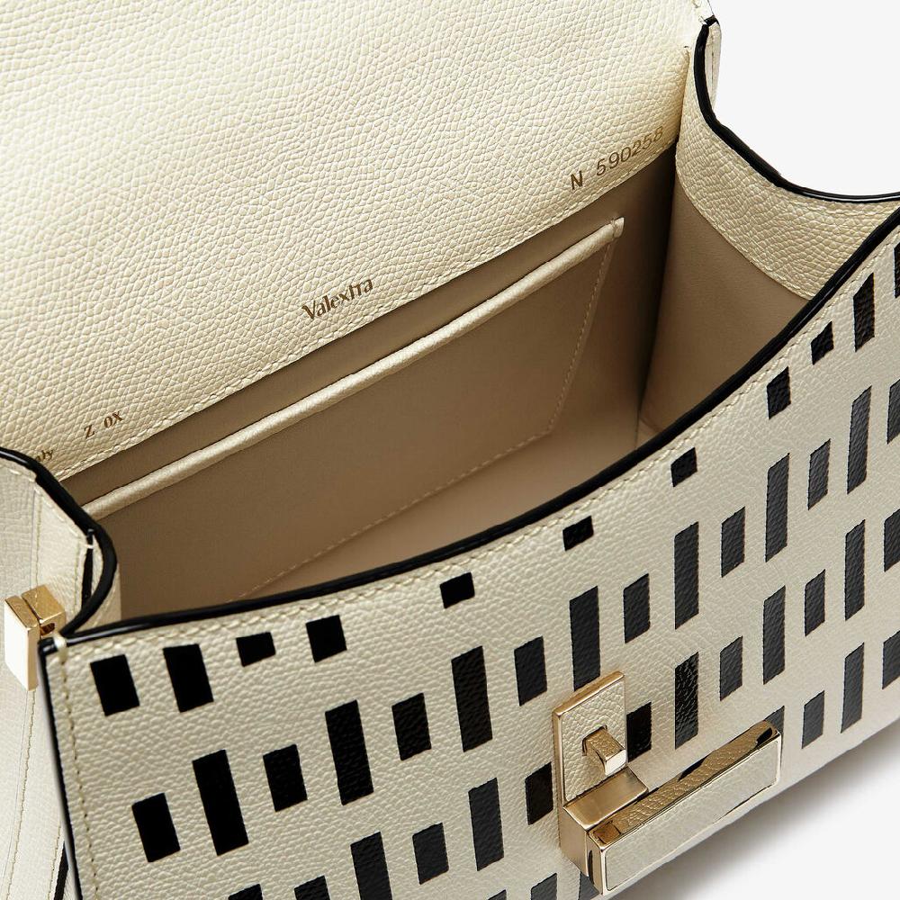 Valextra Borsa da Donna di Lusso in Pelle Bianca e Nera | Valextra Iside Ultimi due giorni