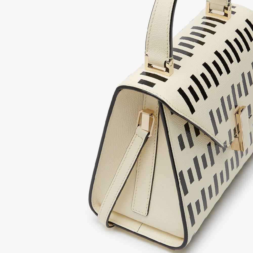 Valextra Borsa da Donna di Lusso in Pelle Bianca e Nera | Valextra Iside Ultimi due giorni