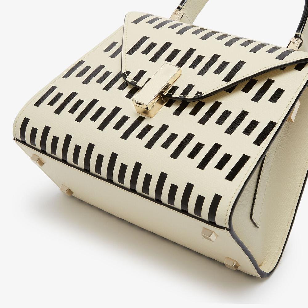 Valextra Borsa da Donna di Lusso in Pelle Bianca e Nera | Valextra Iside Ultimi due giorni