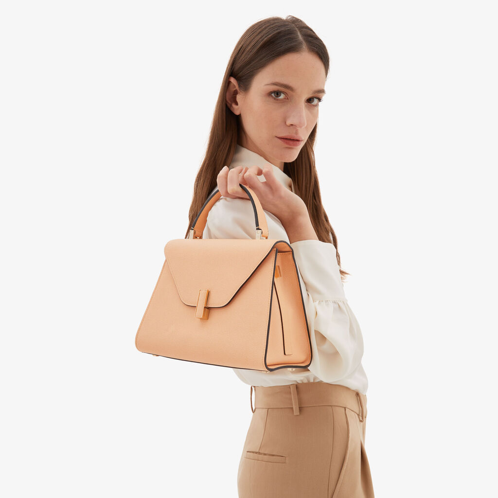 Valextra Borsa a mano da Donna in Pelle Rosa Cipria | Valextra Iside Discount Store per i nuovi prodotti