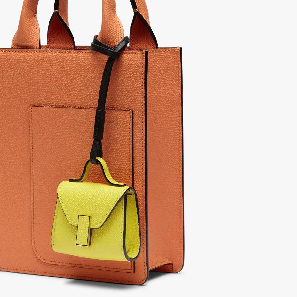 Valextra Charm per borsa da Donna in Pelle Gialla | Valextra Iside Enormi sconti