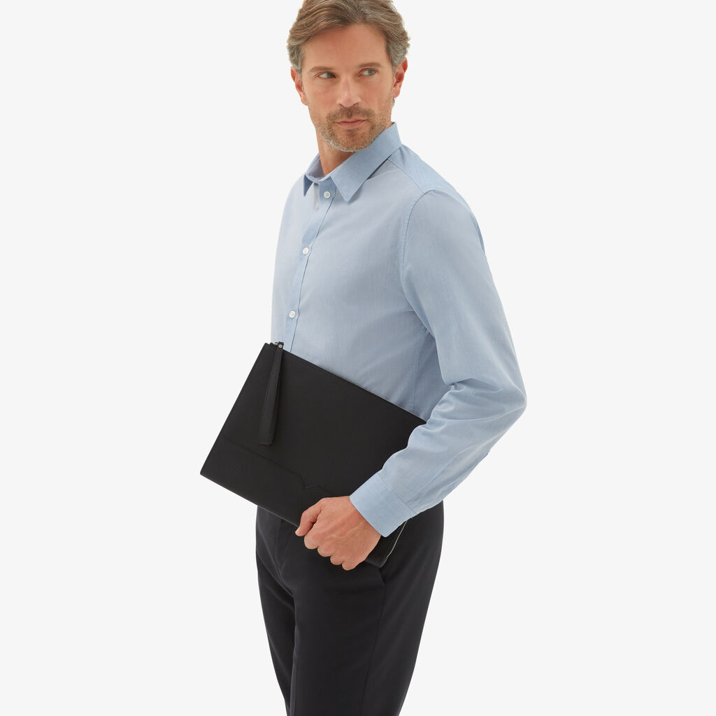 Valextra Portfolio da Uomo di Lusso in Pelle Nera | Valextra V-Line 50% di sconto con spedizione gratuita