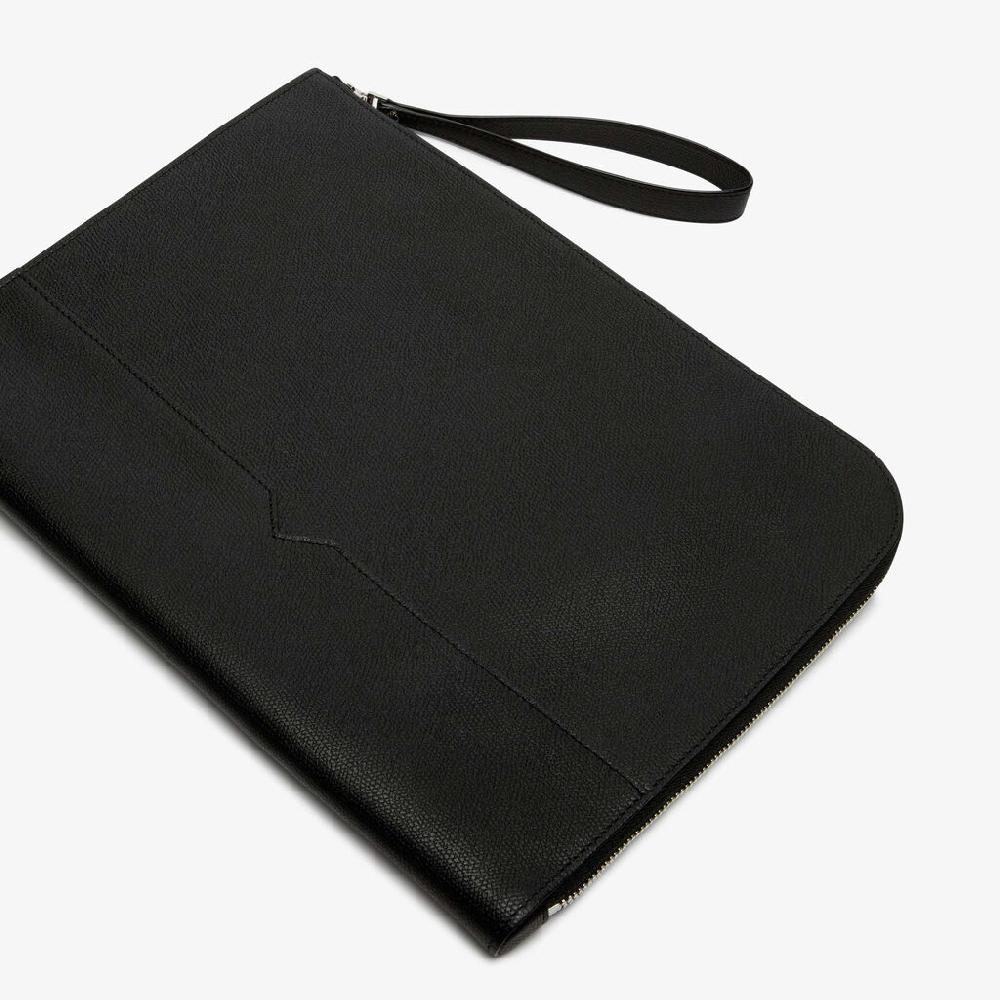 Valextra Portfolio da Uomo di Lusso in Pelle Nera | Valextra V-Line 50% di sconto con spedizione gratuita
