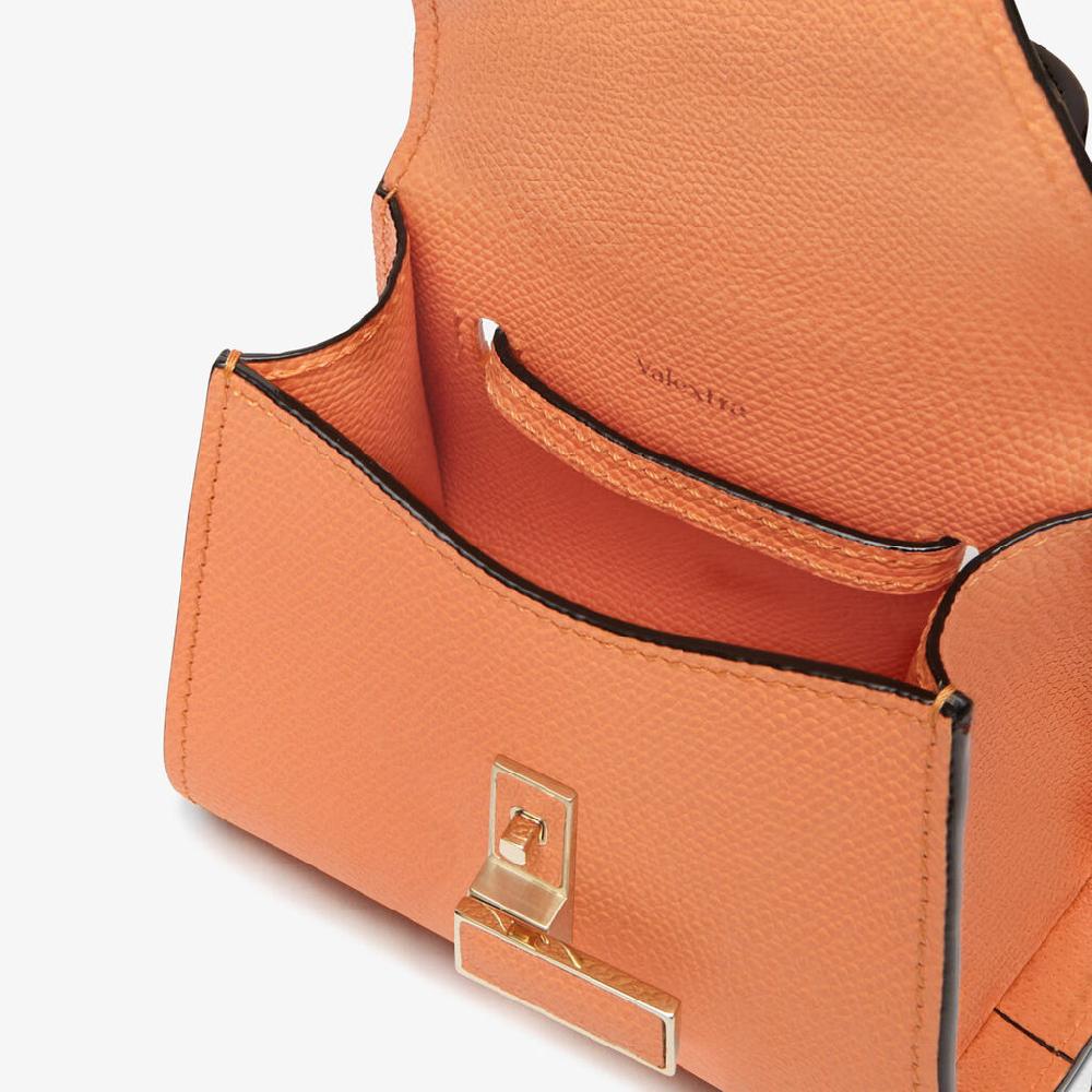 Valextra Portafoglio grande da Donna in Pelle Arancione | Valextra Iside Officina