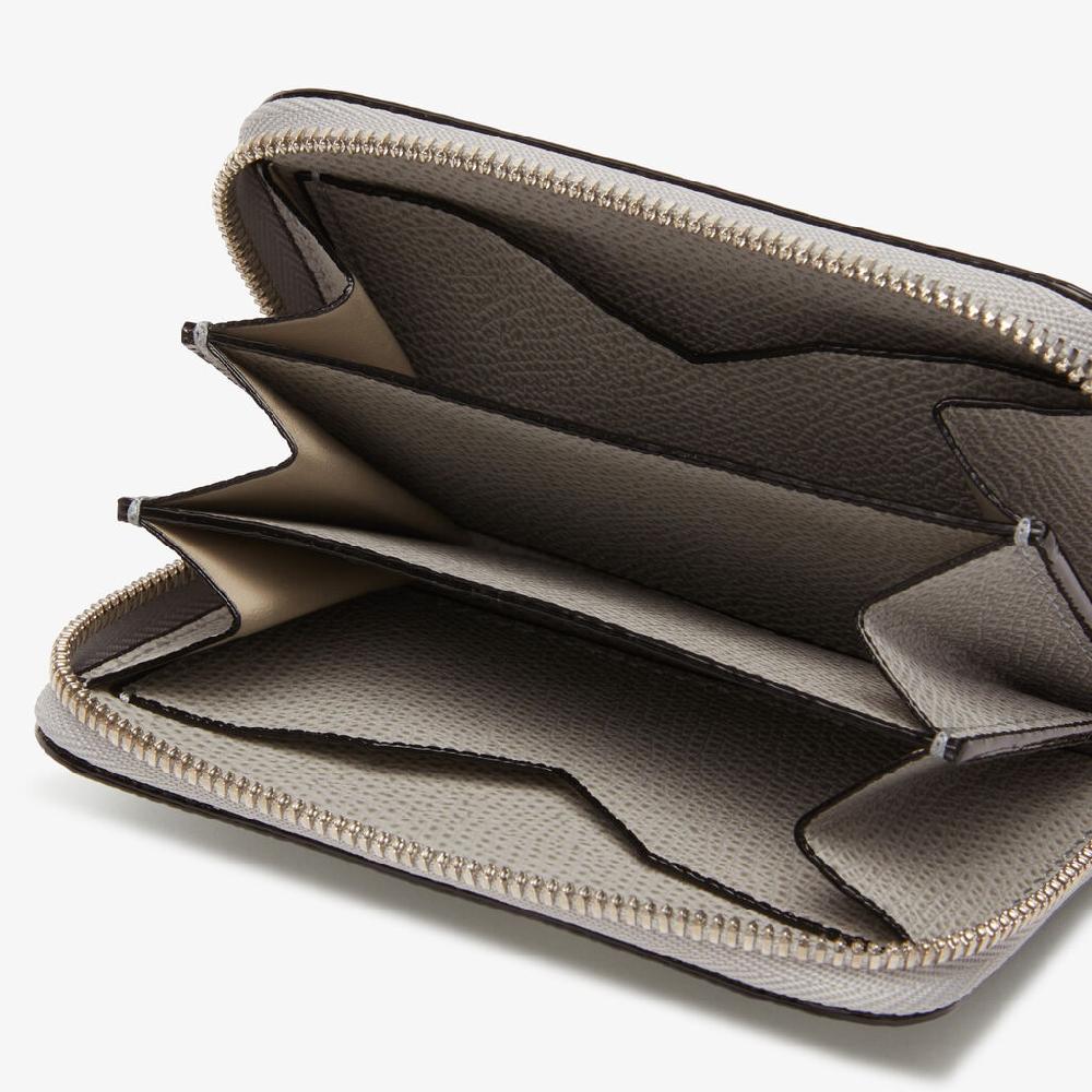 Valextra Portacarte da Donna in Pelle Grigio chiaro | Valextra Zip Around Black Friday Prezzi