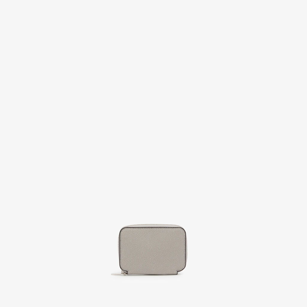 Valextra Portacarte da Donna in Pelle Grigio chiaro | Valextra Zip Around Black Friday Prezzi