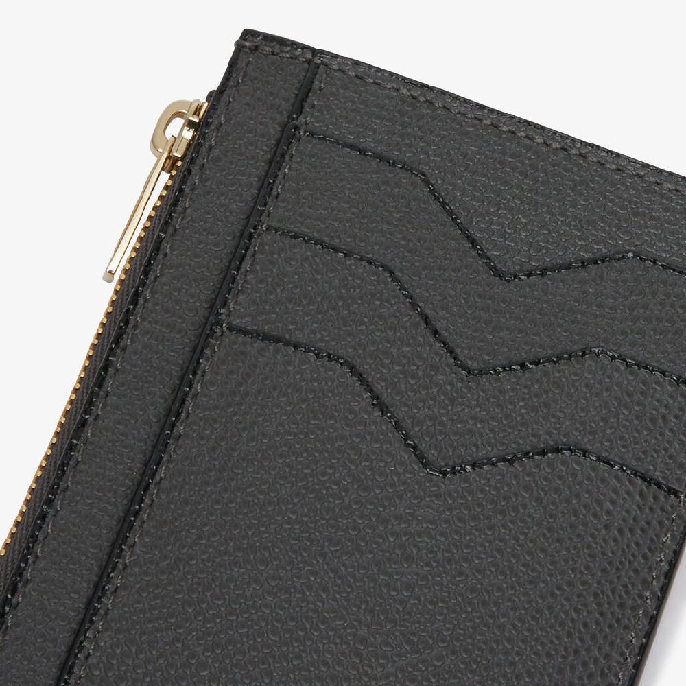 Valextra Portafoglio e porta carte con zip in Pelle Grigia | Valextra Italia