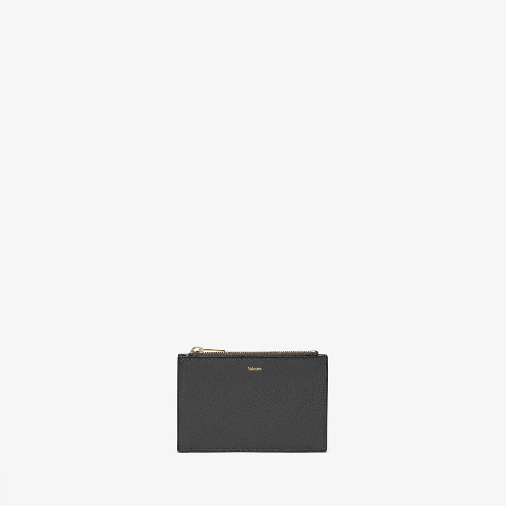 Valextra Portafoglio e porta carte con zip in Pelle Grigia | Valextra Italia