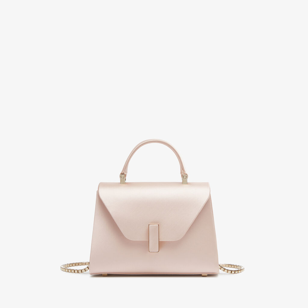 Valextra BORSA MICRO ISIDE RASO CON CATENA ORO CHIARO Qualità